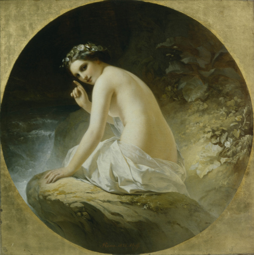 Detail of Bather, 1859 by Timofei Andreyevich Neff