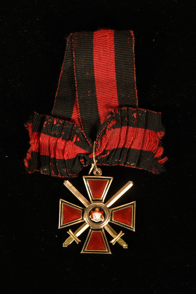 Detail of Riband and Badge of the Order of Saint Vladimir, Fourth class, 19th century by decorations and medals Orders