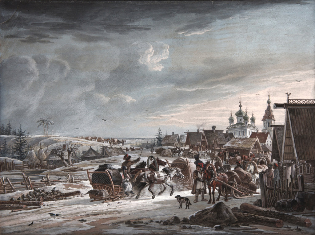 Detail of Winter, 1825 by Alexander Osipovich Orlowski