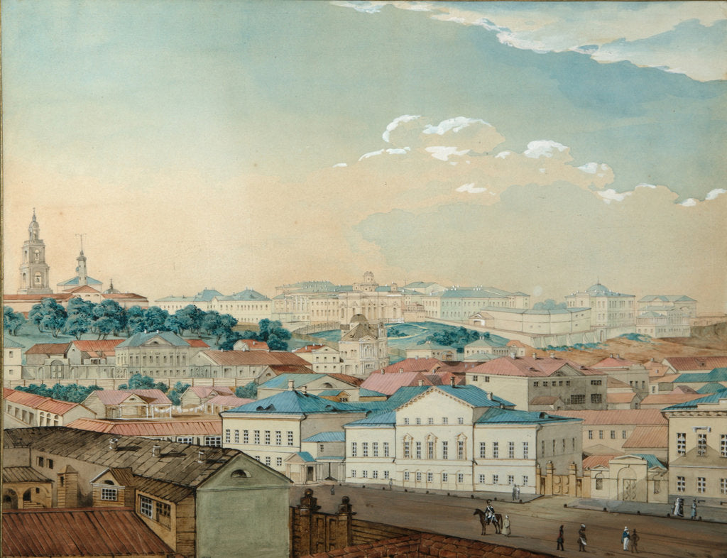 Detail of Viewof the Kazan University from the Bolaq, 1842 by Andrei Nikolayevich Rakovich