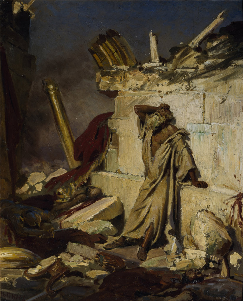 Detail of Jeremiah lamenting the Destruction of Jerusalem, 1870 by Ilya Yefimovich Repin