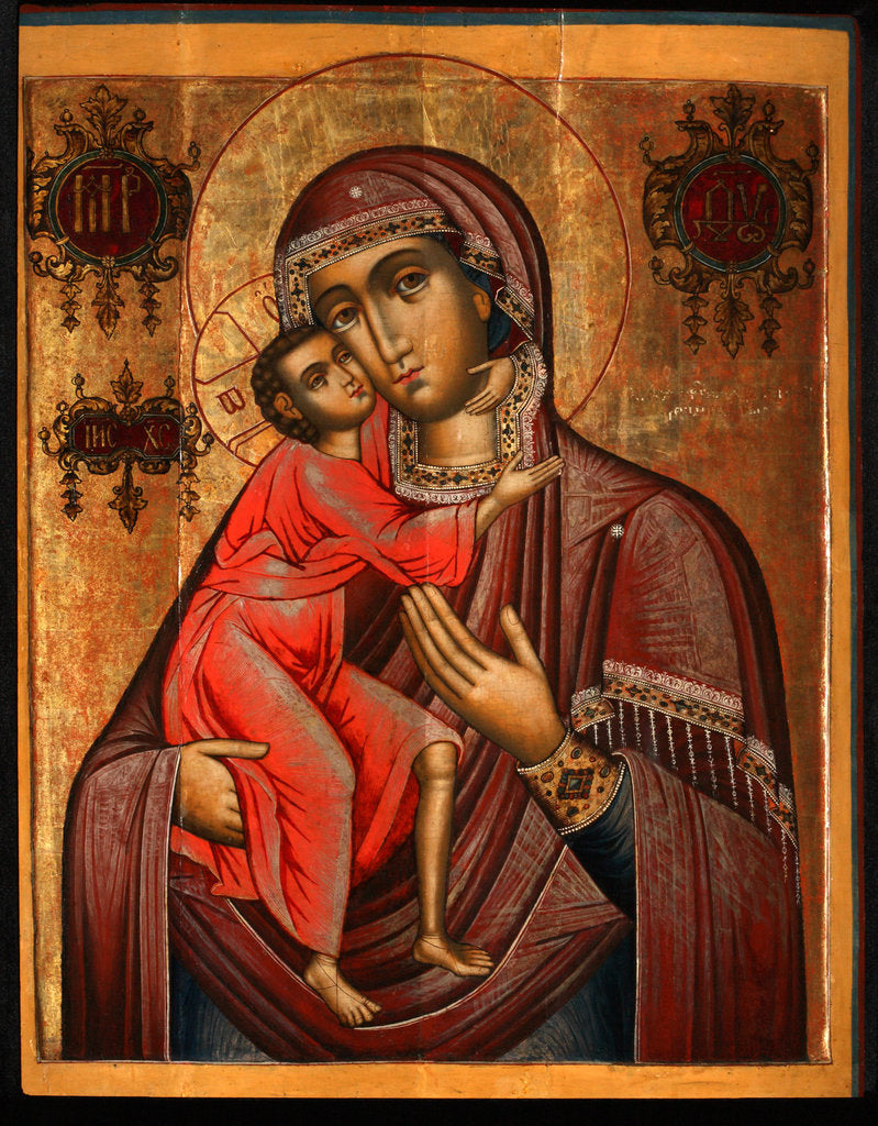 Detail of The Feodorovskaya Mother of God, 17th century by Russian icon