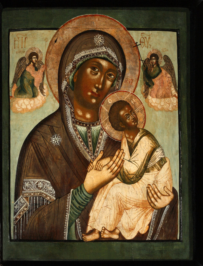 Detail of The Mother of God of the Passion (Strastnaya), 17th century by Russian icon