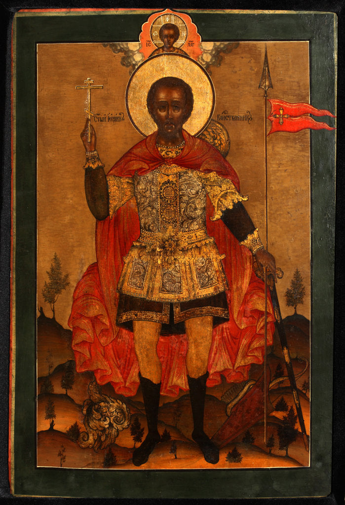 Detail of Saint Martyr John the Warrior, End of 17th cen by Russian icon