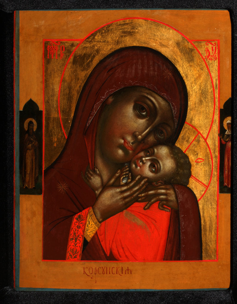 Detail of Our Lady of Korsun (Korsunskaya), Early 19th cen by Russian icon