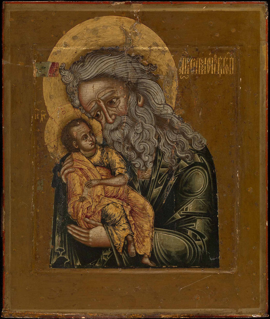 Detail of Simeon the God-Receiver, 1800 by Russian icon