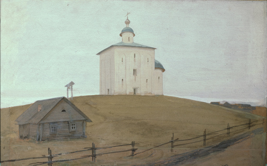 Detail of A Church, 1903 by Andrei Petrovich Ryabushkin