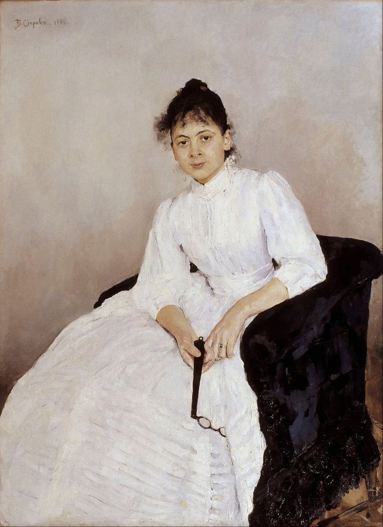 Detail of Portrait of the artist Maria Yakunchikova-Weber, 1885-1887 by Valentin Alexandrovich Serov