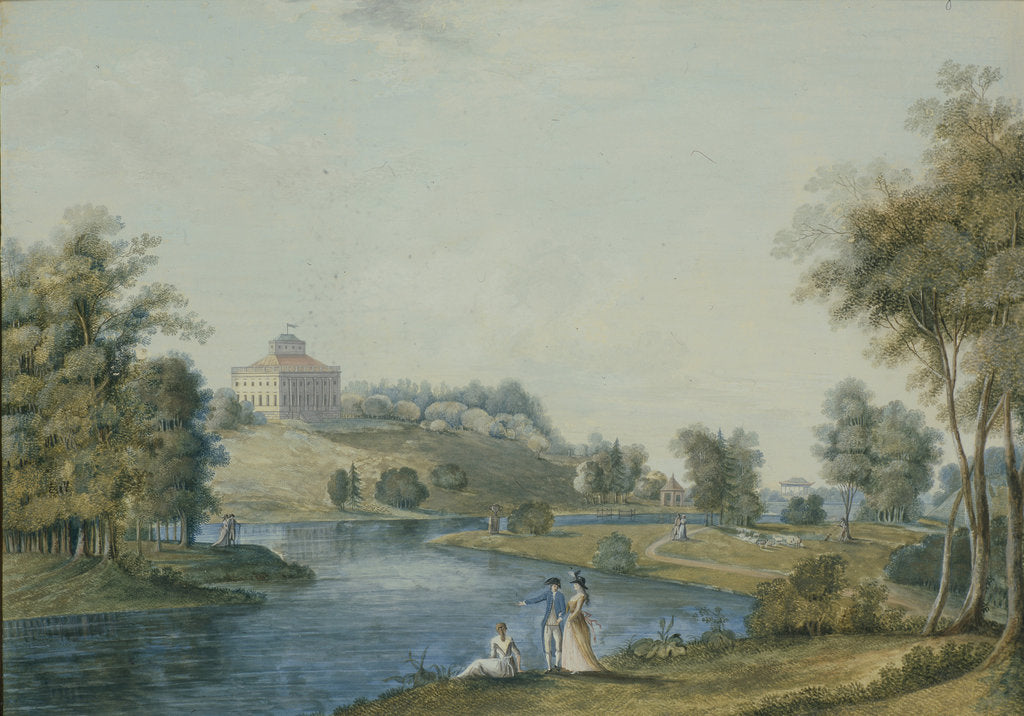 Detail of View of the country estate Sivoritsy, before 1792 by Semyon Fyodorovich Shchedrin