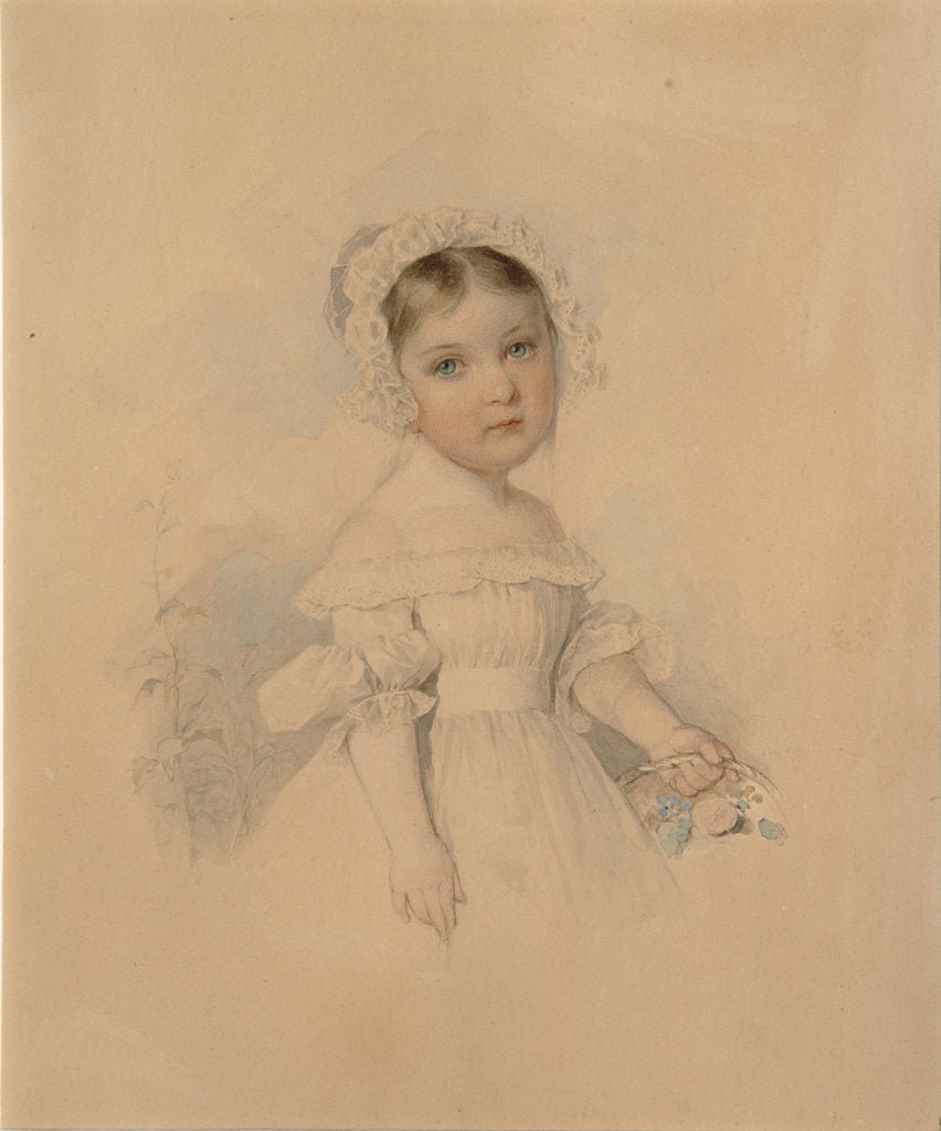 Detail of Portrait of Countess Alexandra Alexandrovna Golitsyna, Mid 1820s by Pyotr Fyodorovich Sokolov