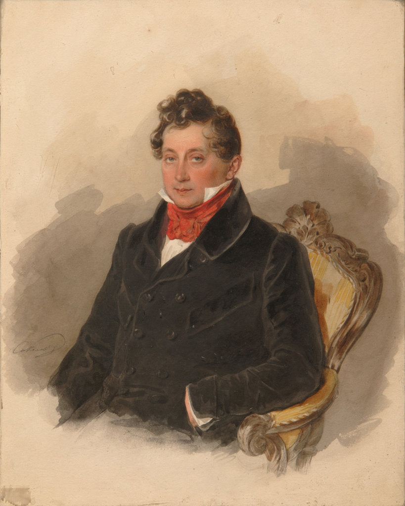 Detail of Portrait of Count Matvey Yuryevich Vilyegorsky, 1840s by Pyotr Fyodorovich Sokolov