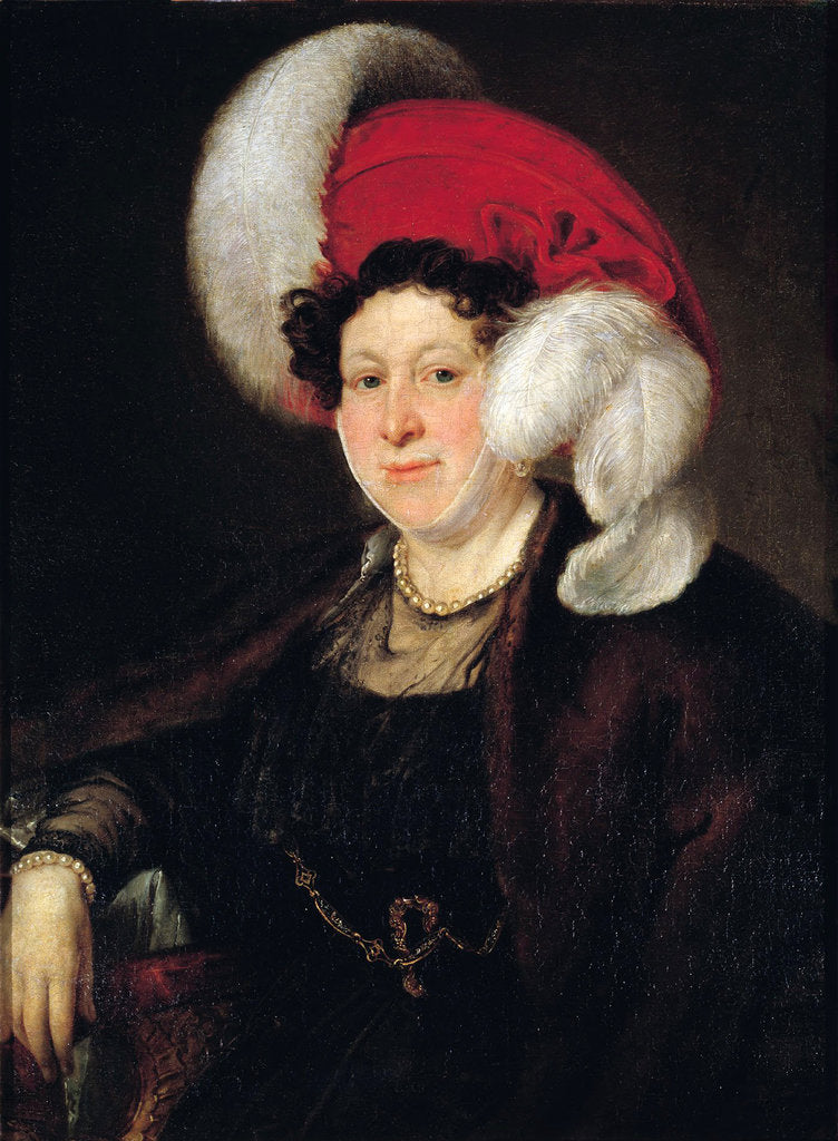 Detail of Portrait of Countess Natalia Alexandrovna Zubova, née Suvorova, 1834 by Vasili Andreyevich Tropinin