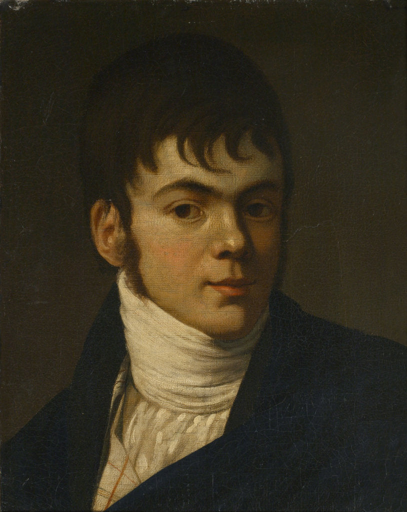 Detail of Portrait of Alexander Khristoforovich Vostokov, 1803-1804 by Alexander Grigoryevich Varnek