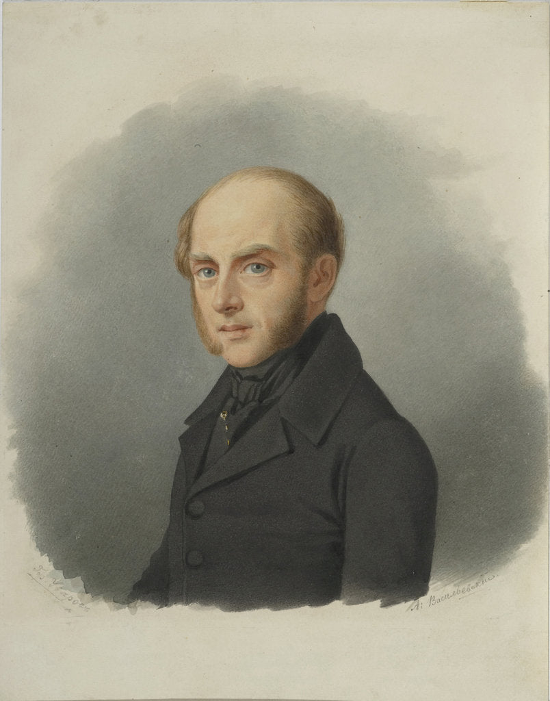 Detail of Portrait of Count Sergey Semionovich Uvarov, Early 1840s by Alexander Alexeyevich Vasilyevsky