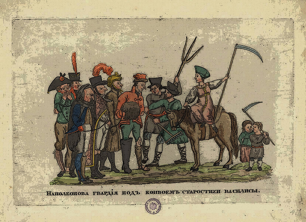 Detail of Grande Armée under escort of Starosta Vasilisa, after 1812 by Alexei Gavrilovich Venetsianov