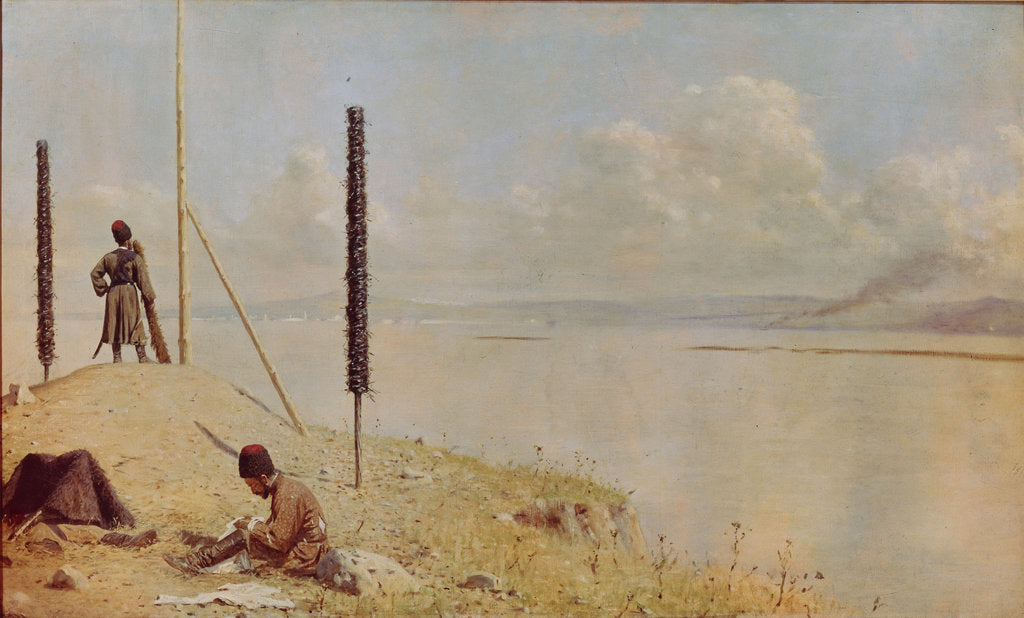 Detail of Picket On The Danube, 1878-1879 by Vasili Vasilyevich Vereshchagin