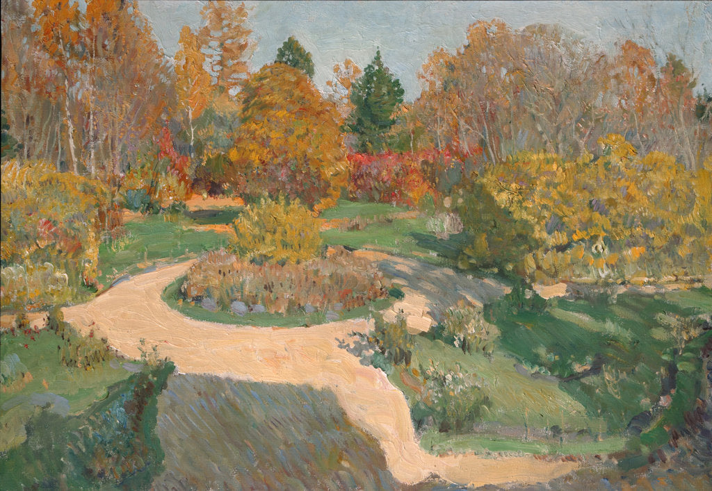 Detail of Garden in Autumn by Sergei Arsenyevich Vinogradov