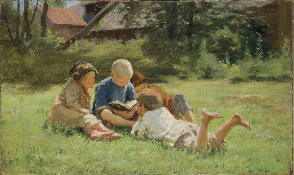 Detail of Children, 1890s by Sergei Arsenyevich Vinogradov