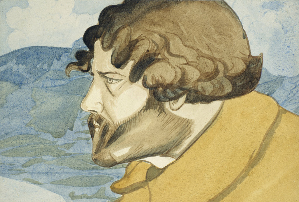 Detail of Self-Portrait, 1921 by Maximilian Voloshin