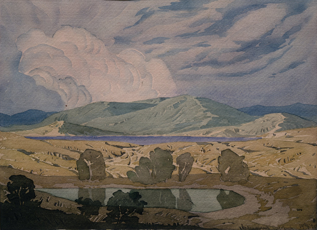 Detail of A cloud over the bay. Koktebel, 1925 by Maximilian Voloshin