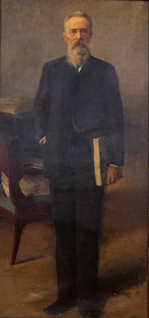 Detail of Portrait of the composer Nikolai Rimsky-Korsakov, c. 1900 by Emil Oskarovich Wisel