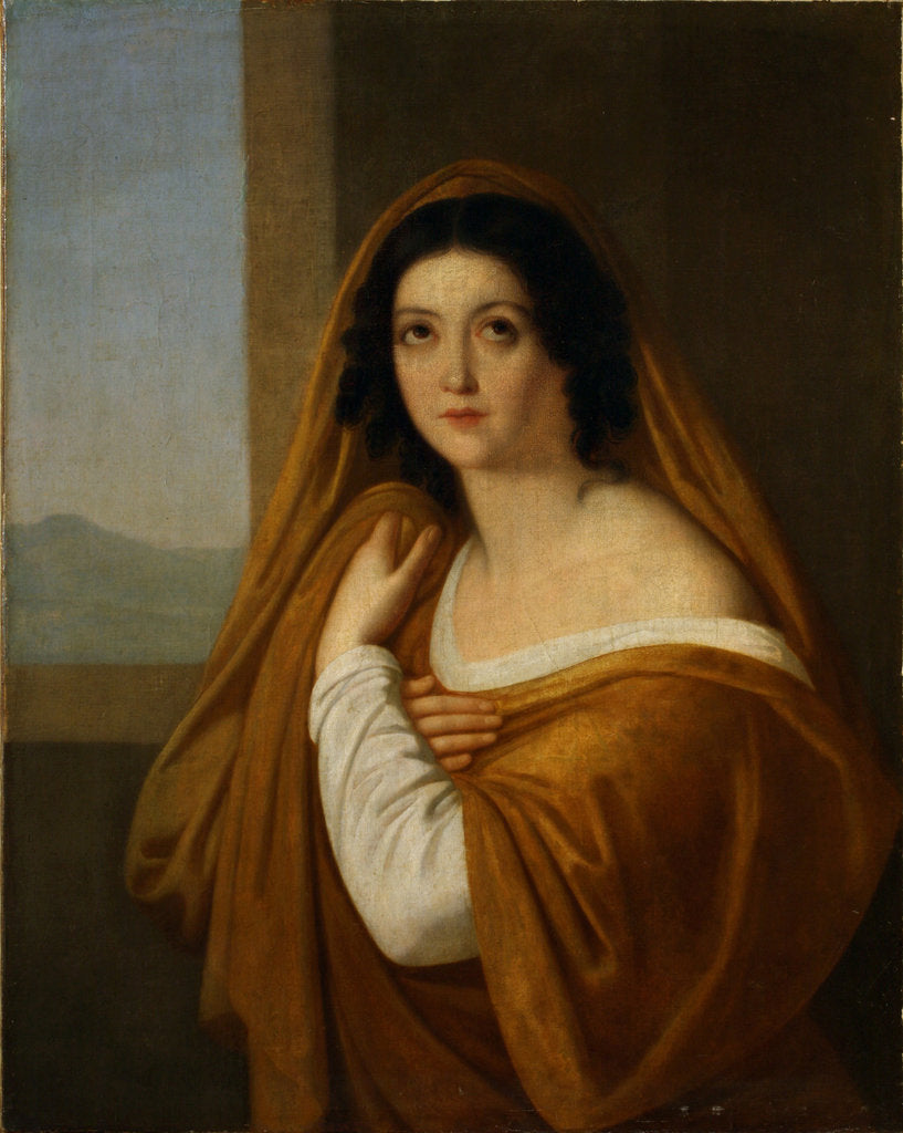 Detail of Portrait of Princess Yevdokia (Avdotya) Ivanovna Golitsyna, née Izmaylova, 1810s by Alexei Yegorovich Yegorov
