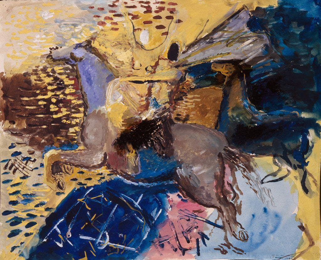 Detail of Circus Horsewoman by Vera Mikhailovna Yermolayeva