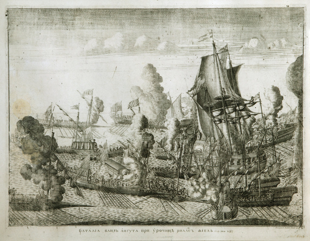 Detail of The naval Battle of Gangut on July 27, 1714, 1715 by Alexei Fyodorovich Zubov