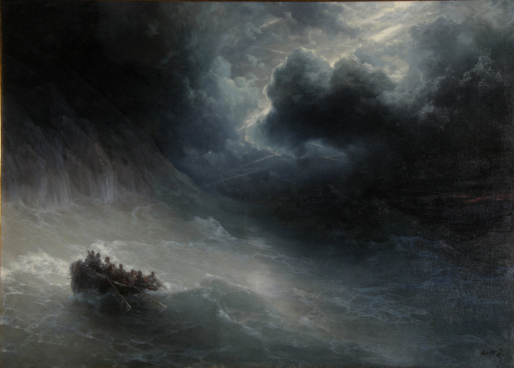 Detail of Rage Of Elements by Ivan Konstantinovich Aivazovsky