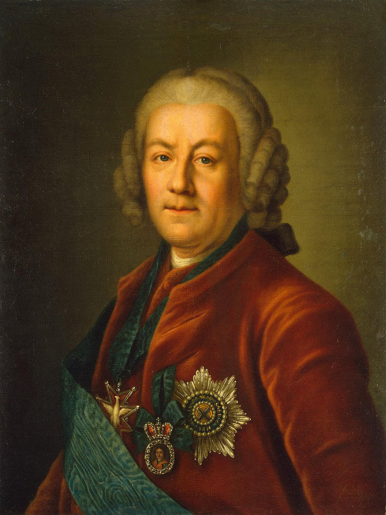 Detail of Portrait of Count Alexey Petrovich Bestuzhev-Ryumin, after 1757 by Anonymous