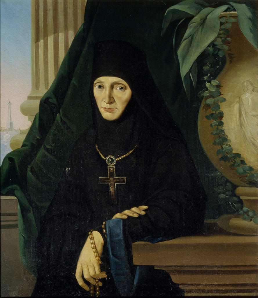 Detail of Mother Superior Maria (Tuchkova), 1840s by Anonymous