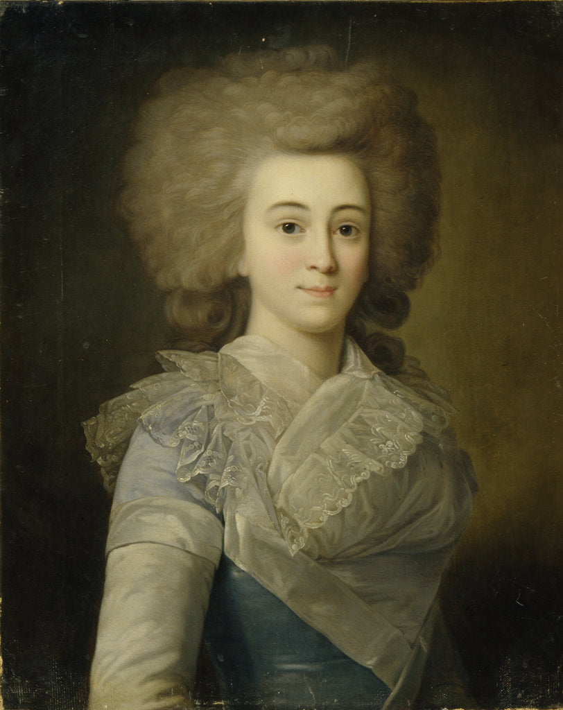 Detail of Portrait of Elisaveta Alexandrovna Stroganova, 1770s by Anonymous