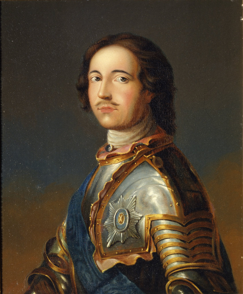 Detail of Portrait of Emperor Peter I the Great in Knight Armour by Anonymous