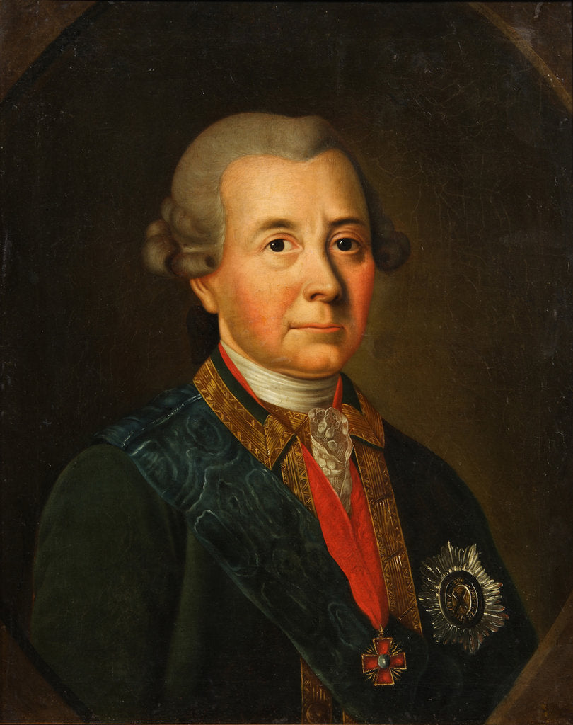 Detail of Portrait of Fyodor Ivanovich Wadkowski by 18th century Anonymous