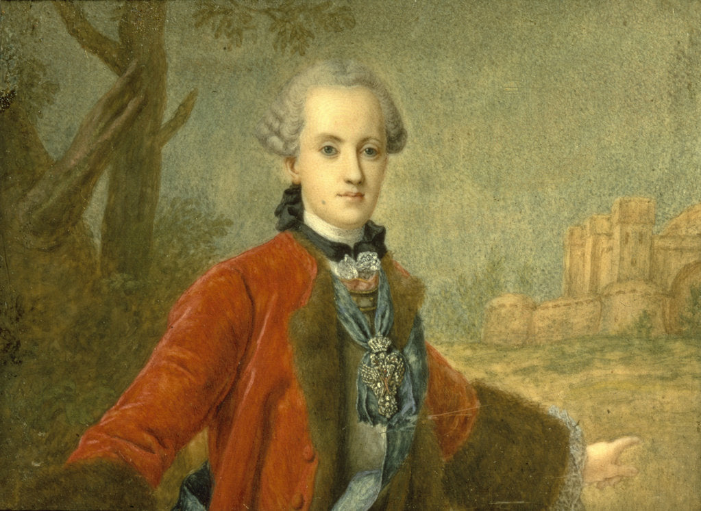 Detail of Portrait of Count Kirill Razumovsky, the last Hetman of Ukraine, Mid of the 18th cen by 18th century Anonymous