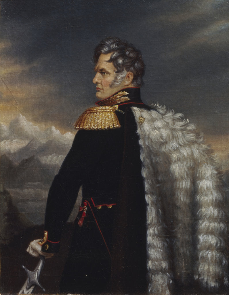 Detail of Portrait of the commander-in-chief of the Russian Army on the Caucasus Aleksey Yermolov, 1825 by 18th century Anonymous