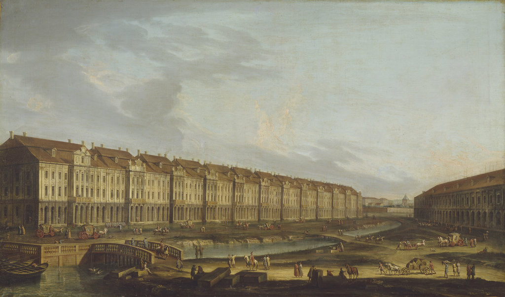 Detail of View of the Twelve Collegia building in Saint Petersburg, Mid of the 18th cen by 18th century Anonymous