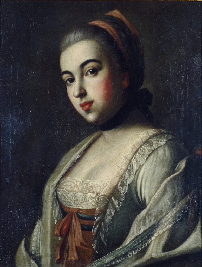 Detail of Portrait of Countess Anna Vorontsova, 1761 by Alexei Petrovich Antropov