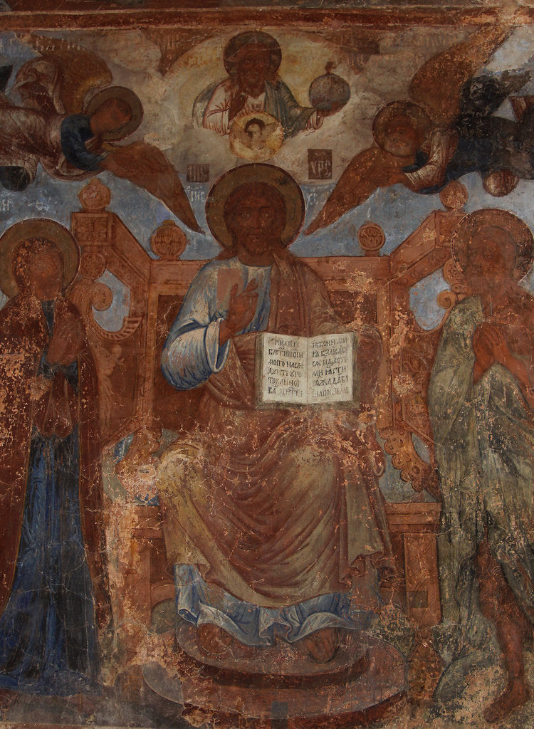 Detail of Fresco in the Cathedral of Our Lady of the Sign, Novgorod, Early 18th cen by Ivan Yakovlevich Bakhmatov
