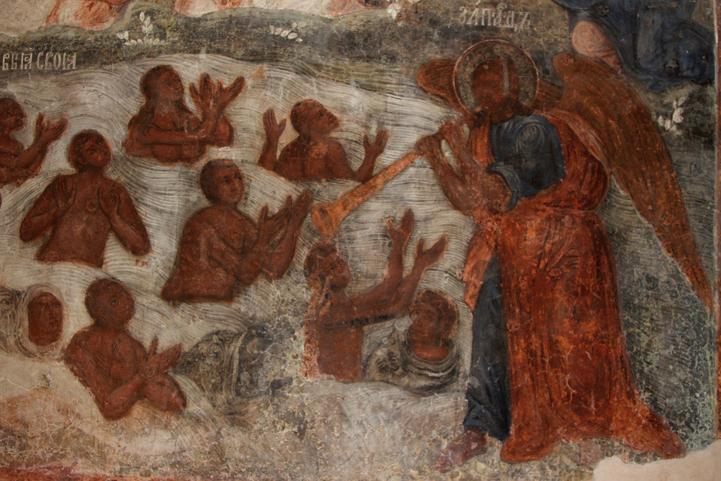 Detail of Fresco in the Cathedral of Our Lady of the Sign, Novgorod, Early 18th cen by Ivan Yakovlevich Bakhmatov