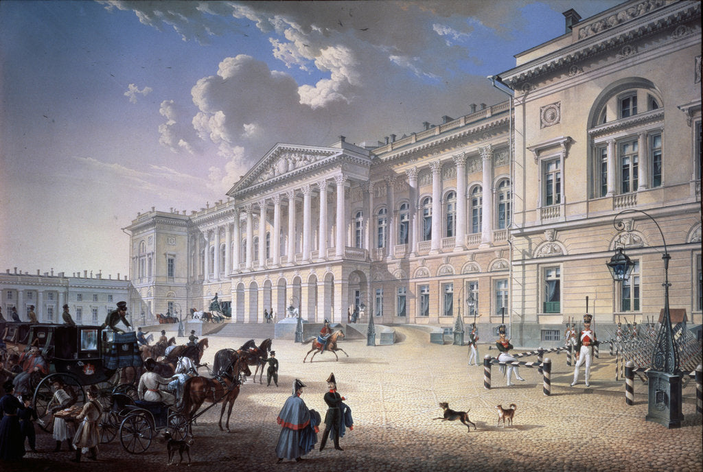 Detail of The Old Michael Palace in Saint Petersburg, 1832 by Karl Petrovich Beggrov