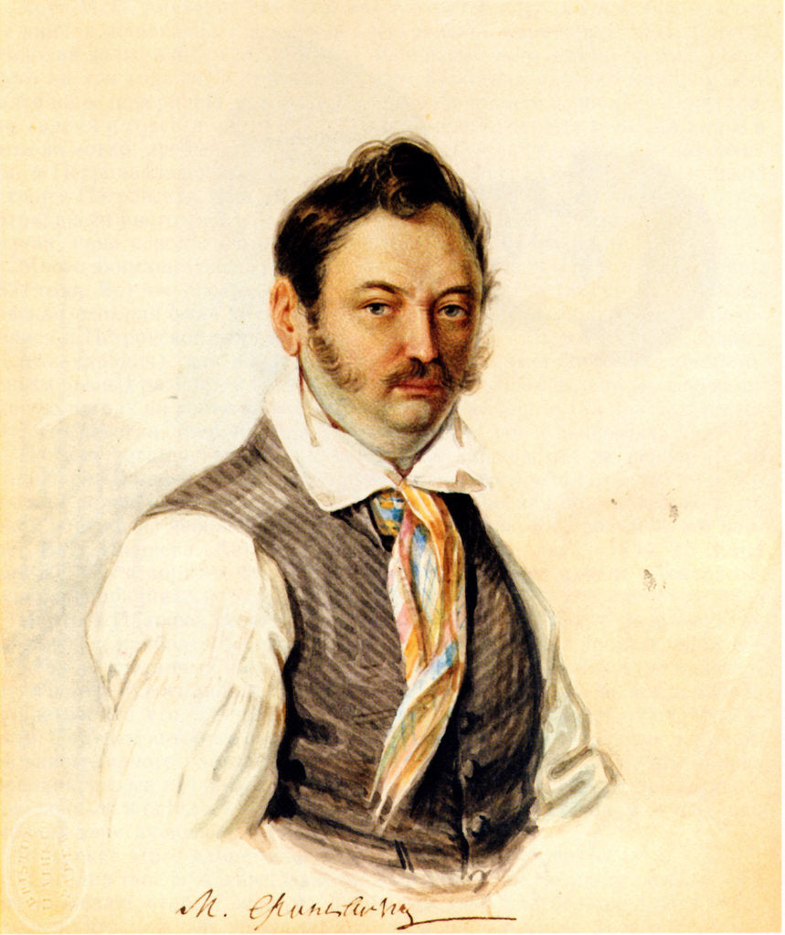 Detail of Portrait of Decembrist Fonvizin Michail A. Fonvizin, 1834 by Nikolai Alexandrovich Bestuzhev