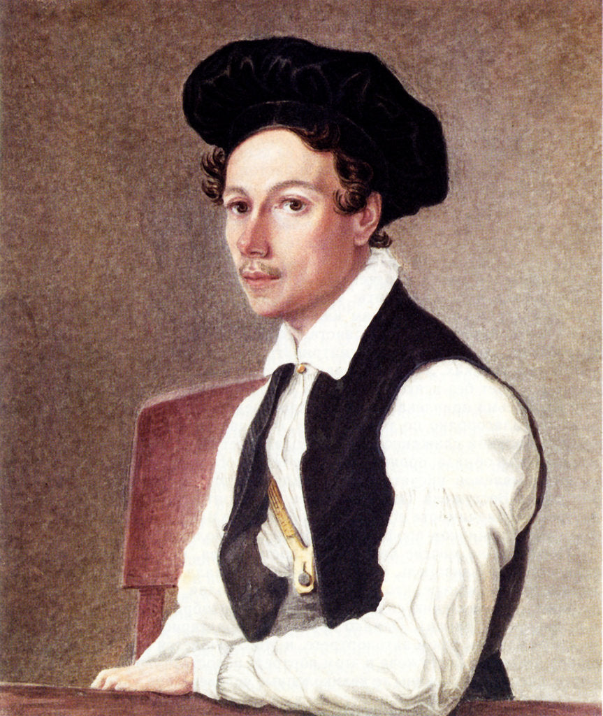 Detail of Portrait of Decembrist Mikhail Alexandrovich Bestuzhev, 1837-1839 by Nikolai Alexandrovich Bestuzhev