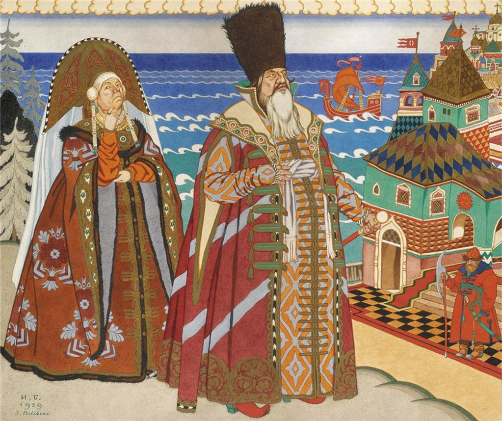 Detail of Illustration to the The Tale of the Fisherman and the Fish, 1908 by Ivan Yakovlevich Bilibin