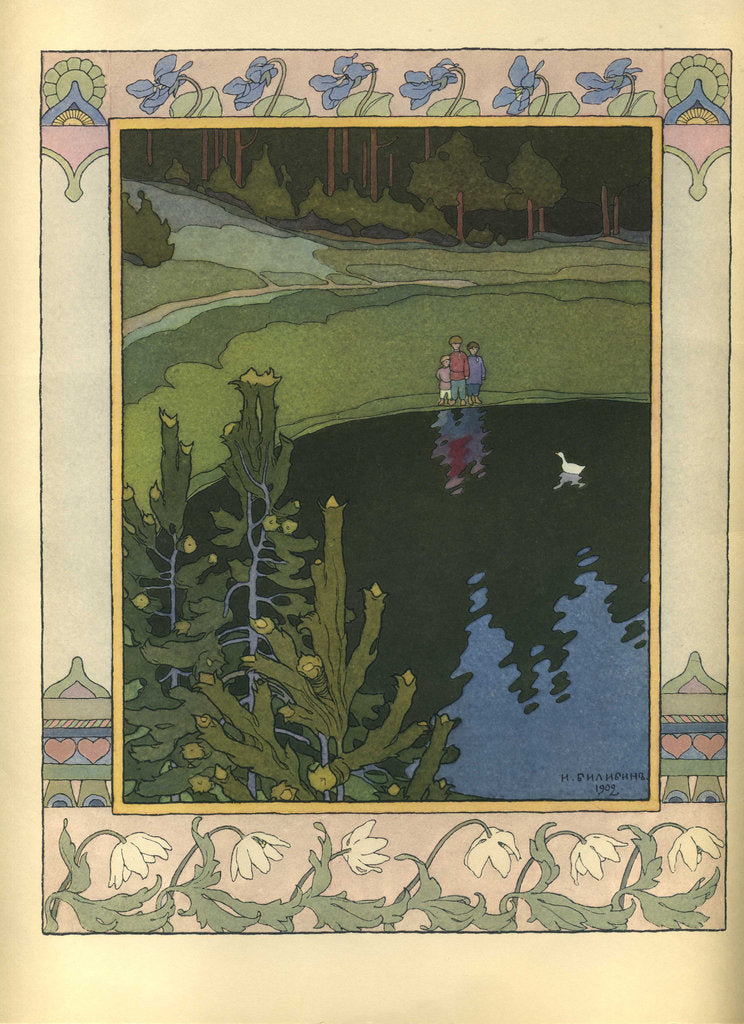 Detail of Illustration to the fairytale The White Duck, 1902 by Ivan Yakovlevich Bilibin
