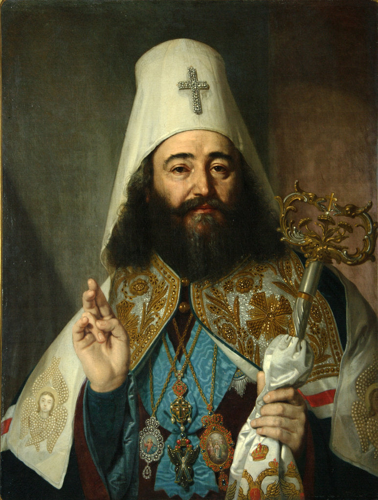 Detail of Portrait of Catholicos-Patriarch of All Georgia Anton II, 1811 by Vladimir Lukich Borovikovsky