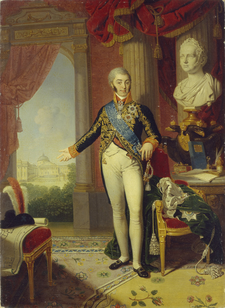 Detail of Portrait of Count Nikolai Petrovich Sheremetev, 1819 by Vladimir Lukich Borovikovsky