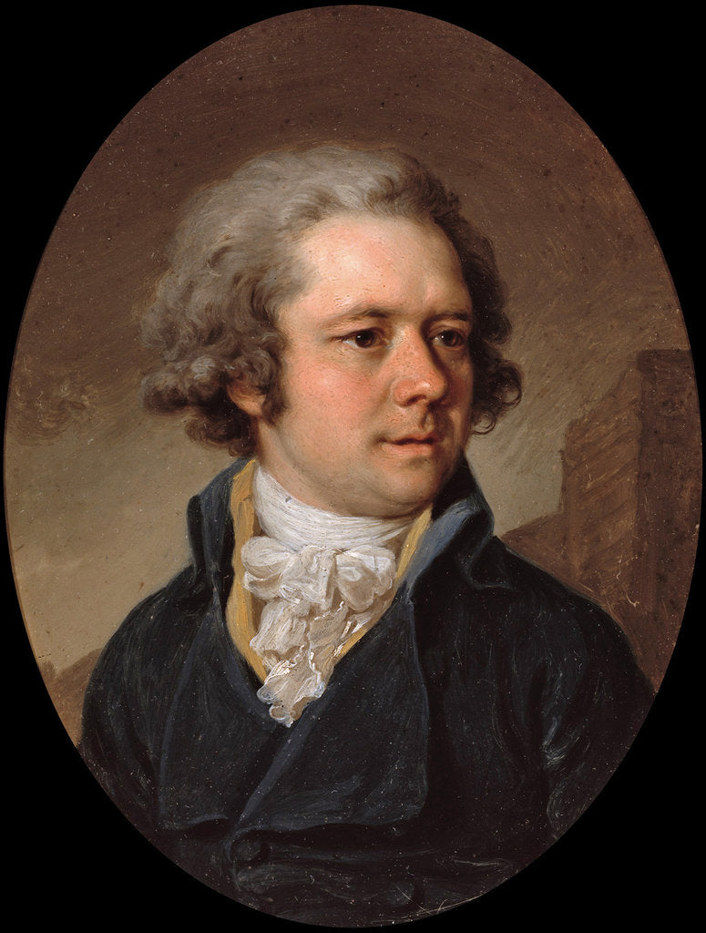 Detail of Portrait of the architect Adam Menelaws, Early 1790s by Vladimir Lukich Borovikovsky