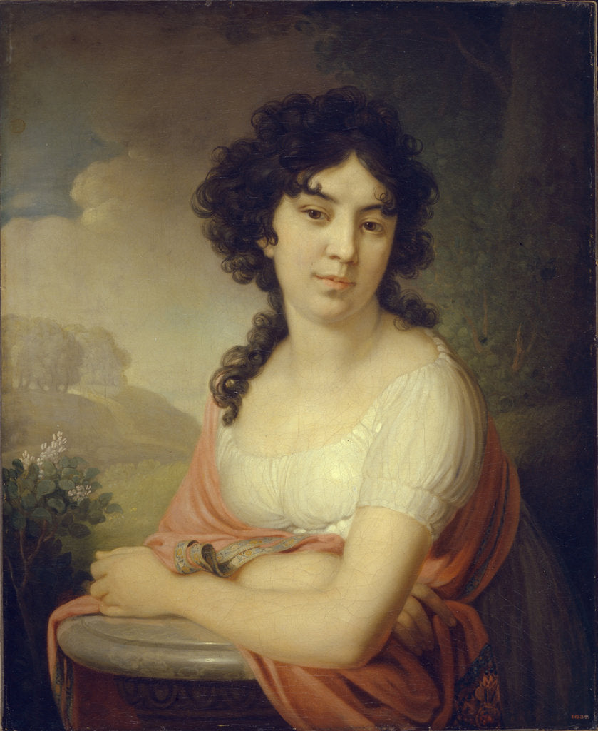 Detail of Portrait of Princess Anna Petrovna Gagarina, 1801 by Vladimir Lukich Borovikovsky