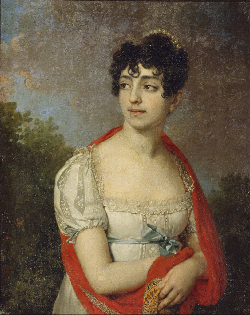 Detail of Portrait of Princess Maria Fyodorovna Baryatinskaya, 1807 by Vladimir Lukich Borovikovsky